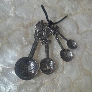 Ganz Silvertone Vineyard/Wine Measuring Spoon Set